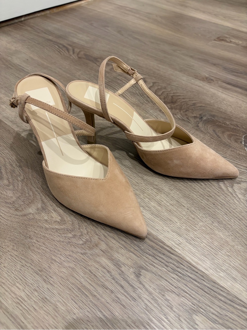 NWOT Dolce Vita Kamra Heels Camel Suede - Picture 11 of 16